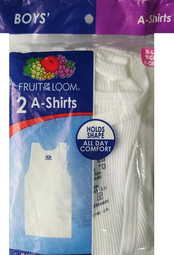 Camiseta Fruit The Loom 2 Piezas Joven - Niño 50% Descuento