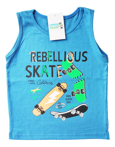 Musculosa Bebe Remera Nene Skate Patineta Algodon Premium