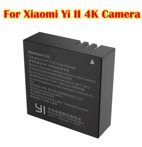 3.85v Batería De 1400mah Para Xiaomi Yi 2 Ii 4 K Sports Cáma