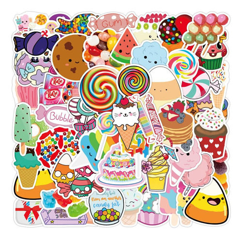 50pcs Candy Doodle Stickers Para Las Mujeres Chicas Qdy1y