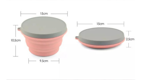 Imagen 5 de 5 de Recipiente Silicon Plegable 1000 Ml