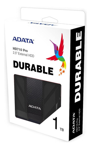 Disco Duro Externo Adata Hd710 Pro 2.5' 1tb Usb 3.0 Negro