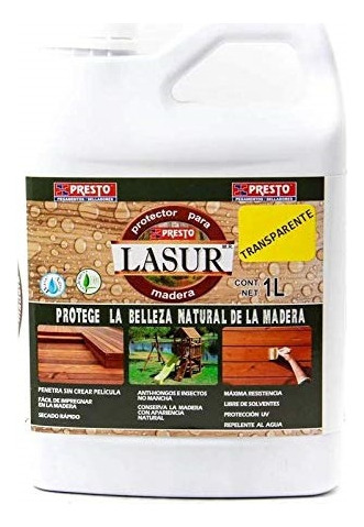 Protector Para Madera Presto Lasur Color Azul 1lt