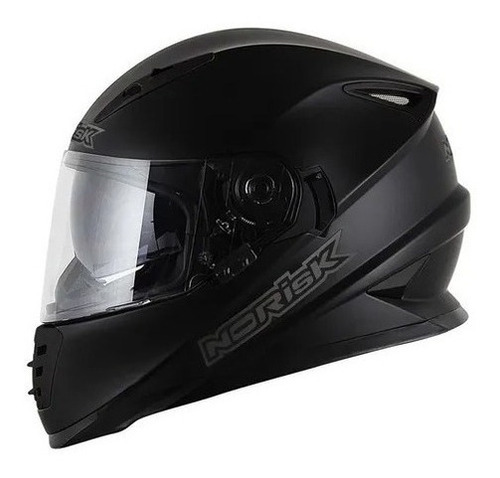 Capacete Norisk Ff302 Monocolor Matte Black C/ Viseira Solar Tamanho do capacete XS - 54