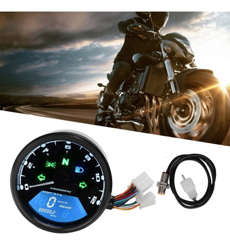 Velocímetro Tacómetro Odómetro Lcd Para Motocicleta De 12v