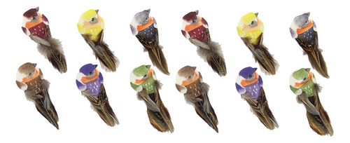 Juego De 12 Unidades Con Plumas Artificiales Para Pájaros, P