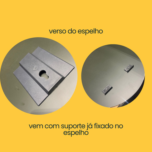 Espelho Redondo 70cm Lapidado Moderno Penteadeira Com Led