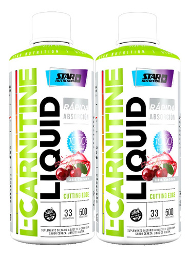 Carnitine Liquida 500 Ml Star Nutrition Promo X 2 Unidades