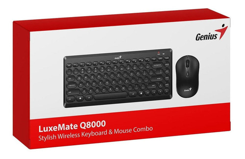Teclado Genius+mouse Wireless Luxemate Q8000 Tkl Usb Black