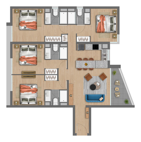 Placilla 76 - Departamento 4d4b, Estación Central