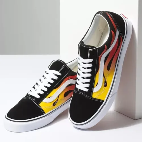 Vans con flamas hotsell