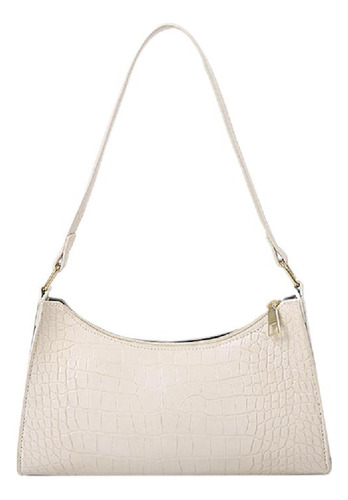 Bolso Retro De Piel De Cocodrilo Para Mujer, De Color Puro,