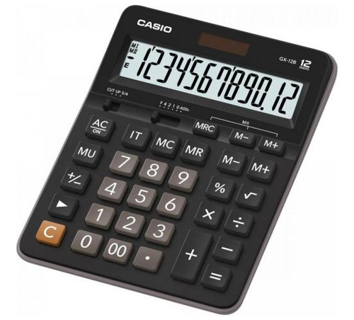 Calculadora De Mesa Casio Gx-12b 12 Dígitos Preta