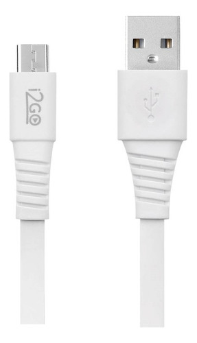 Cabo Micro Usb I2go 1,2m 2,4a Flat Branco