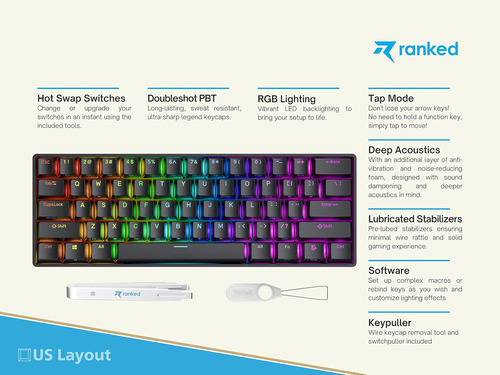 N60 Nova Nova 60% Forma De Formulario | Teclado De Juego Mec