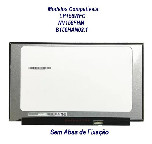 Tela 15.6 Full Hd Ips Para Notebook Dell Vostro 3515 P112f