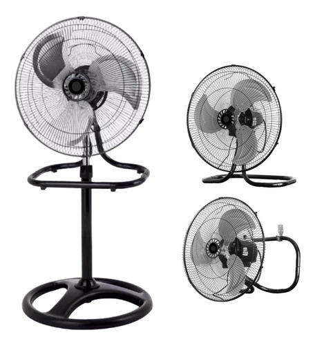 Ventilador De Pie 3 En 1 . 3 Aspas Metálicas