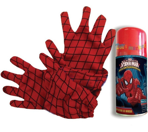 Imagen 3 de 7 de Guantes Lanza Tela Araña De Marvel Spider Man Hombre Disfraz