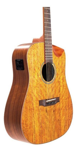 Violão Elétrico Redburn Folk C/ Half-cutway Fishman Rb-300 Cor Walnut natural Material do diapasão Osso Orientação da mão Destro