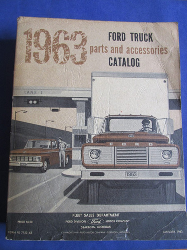 Antiguo Libro Camiones Ford Año 1963 De Coleccion Muy Escaso