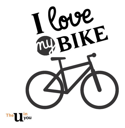 Vinil Decorativo I Love My Bike Vnxilovebike01_01