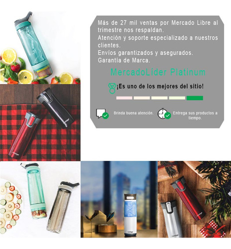 Termo Botella De Agua 32 Oz Acero Inox Autopop Contigo