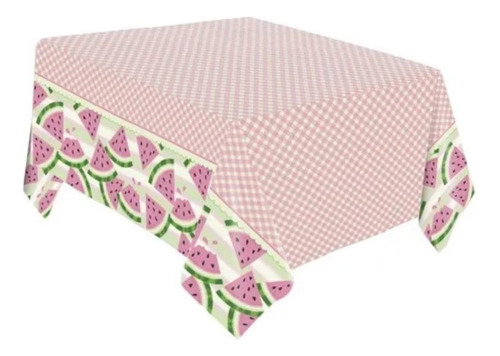 Toalha De Mesa Papel Melancia - 2,20 M X 1,20 M Cor Rosa