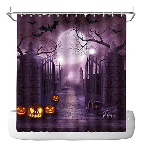 V Dephoto Juego De Cortinas De Ducha De Halloween Con