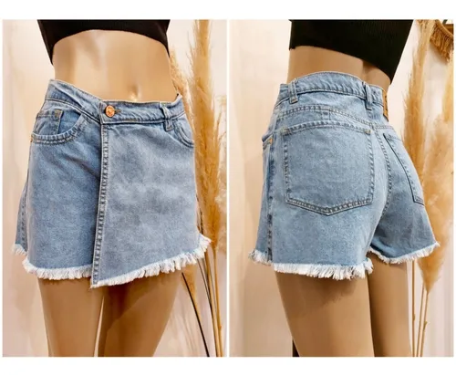 Short pollera de jean new arrivals