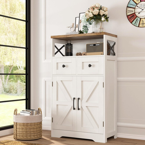 Credenza Recibidor Multiusos Para Sala Mesa Auxiliar Bufeter Blanco