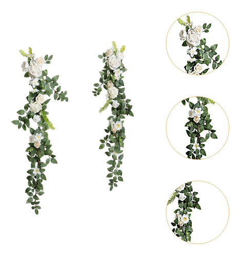 2 Uds Pew Flores Artificiales Eucalipto Elegante Silla De