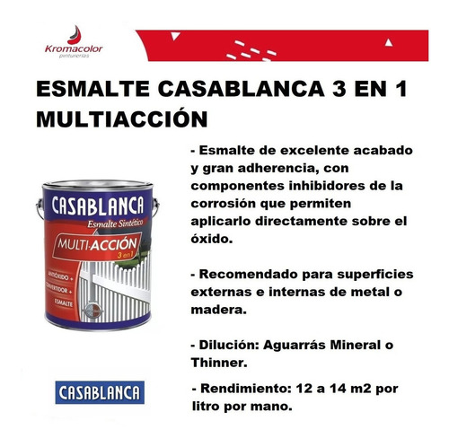 Esmalte + Convertidor + Antioxido 3 En 1 Negro X 4 Lts Color Negro Satinado