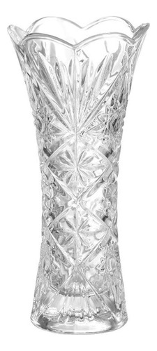 Vasos Decorativos Sala De Vidro 19cm Para Flores E Plantas Cor Branco Lapidado