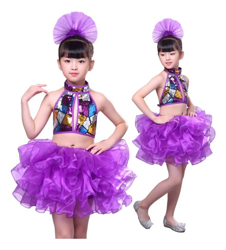 Disfraz De Escenario De Baile Infantil Para Niñas, Moderno D
