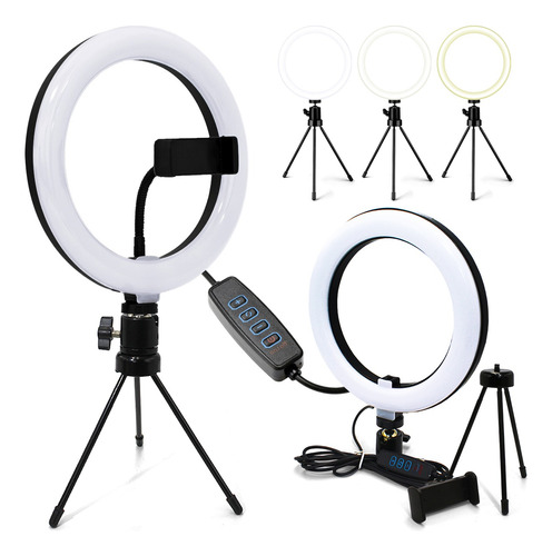 Ring Light 8  20cm Iluminação Profissional Led Selfie Tripé