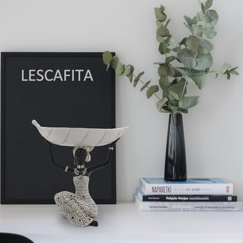 Estatua Africana Para Decoración Del Hogar En Color Blanco