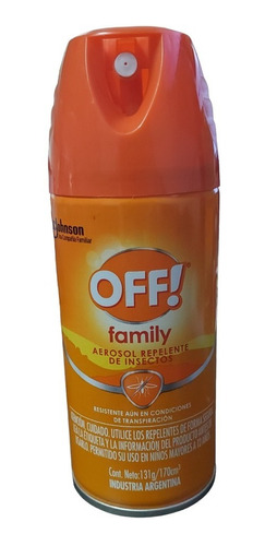 Repelente Off Family Aerosol X 165 Cm3 (naranja) X 6 Un