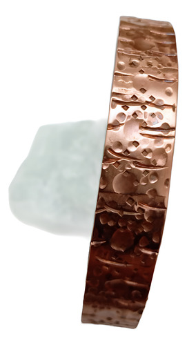 Pulsera Ajustable De Cobre Puro Con Acabado Rústico Cobre 4 Cm 14 Cm