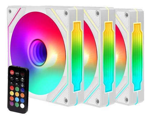Kit Liketec 3 Fans Enigma Snow Argb De 12 Cm C/ Controladora