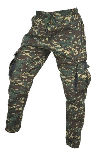 Sudadera 6 Bolsillos Drill Liviano Color Arena Tipo Militar