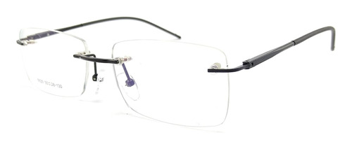 Armação Oculos Sem Aro Flutuante Retangular Masculino Nf C7