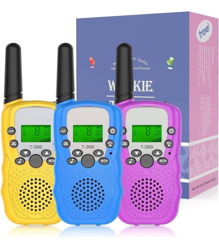 Lazhu Walkie Talkie Kids Distancia De Pantalla Lcd De 8