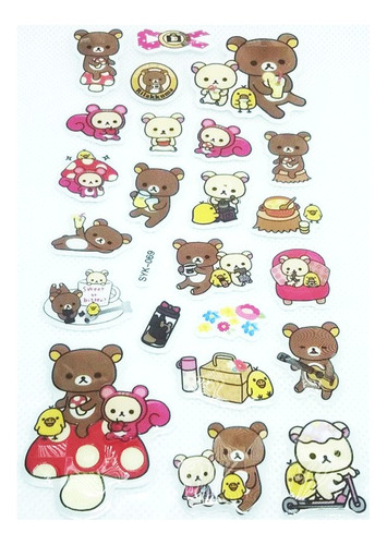 Stickers Rilakkuma Con Relieve