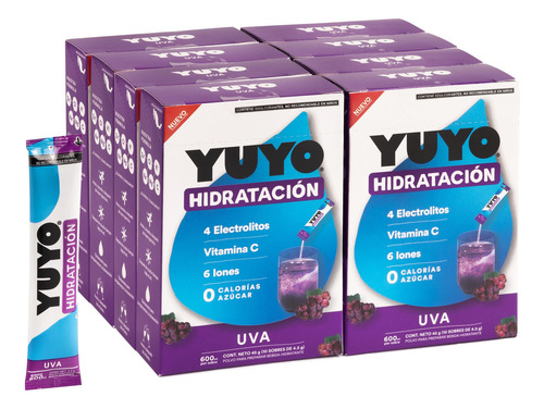 Pack 80 Unidades | Yuyo Vitaminas | Uva | Electrolitos