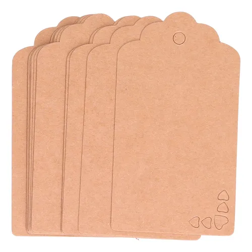 * 100 Etiquetas Para Ropa, Papel Kraft De Doble Cara, Para