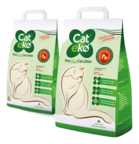 Cat Eko® Arena Sanitaria De Fibra Vegetal 6 Litros