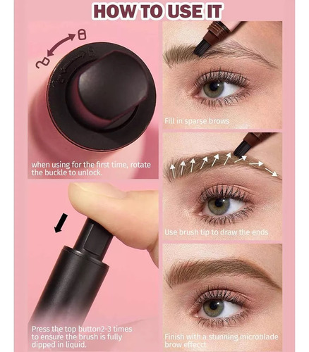 - Brocha Angular Y Baño For Cejas, Brocha Líquida