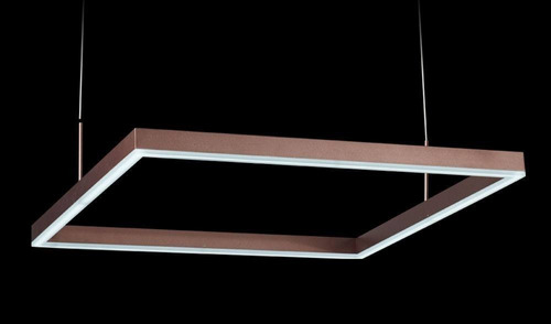 Colgante Cuadrado Cobre Moderno Cobreado Led Ciro Magnalum 