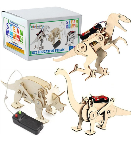 Robot Dinosaurio Control Remoto 3 Kits Robot Para Armar Stem