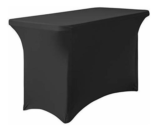 Mantel Elástico Rectangular Negro 6 Ft.